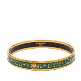 Herm&egrave;s Pre-owned Hermes Narrow Enamel Fruits Cloisonne Bangle 65 Ladies C7YP0M9ITNYFYUMD
