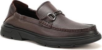 Unze Men KOMALI Formal Slip-On Leather Shoes UK Size 6-11 Coffee