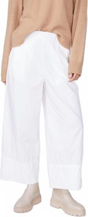 Stateside Poplin Wide Leg Pant In White