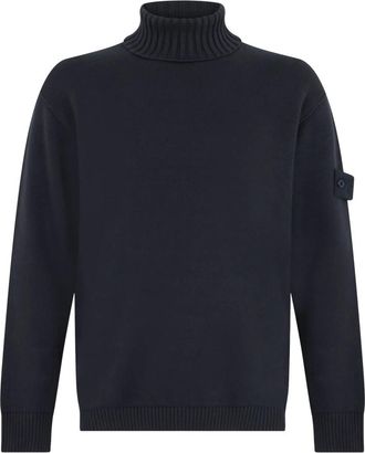 Stone Island Jersey de cuello alto de corte regular - Knitwear - Hombre - Azul - L