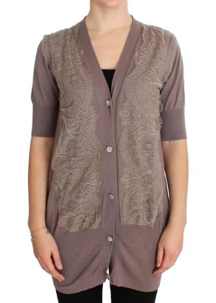 Pink Memories pink MEMORIES Lace Cotton Cardigan Womens Sweater