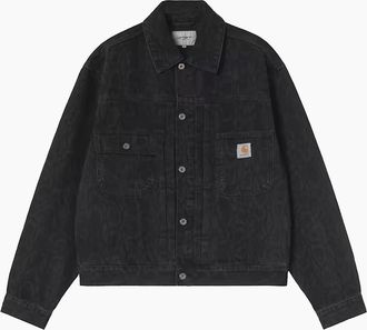 Carhartt Work in Progress Mens Carhartt WIP Belmar Denim Jacket Snake Camo/Black/Heavy Stone Wash - Size: 42/Regular
