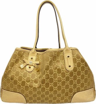 Gucci Brown Canvas Tote Bag (Pre-Owned)