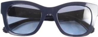 Chanel Pre-owned Accessories, female, Blue, Size: ONE SIZE Pre-owned Plastic Sunglasses