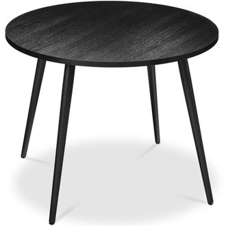 Best Choice Products Round Mid-Century Modern 35.5in Dining Table, Dinette for Home or Kitchen w/Wood Finish Steel Legs