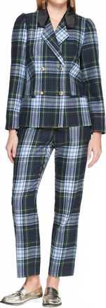 Vilagallo Tiffany Trouser In Green Plaid
