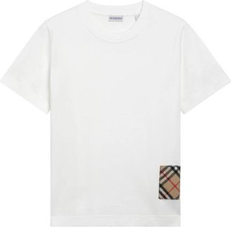 Burberry Frankie T-Shirt - Dames - T-shirts - Wit - S - Katoen - Tops