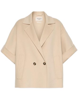 Weekend Boxy Double-Breasted Jacket with Notched Lapel Collar