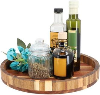 MegaChef 13 Inch Acacia Wood Lazy Susan Tray at Nordstrom