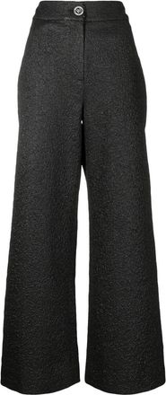 Shiatzy Chen Genisis metallic textured trousers - women - Polyester/Metallized Polyester/Polyamide - 42 - White