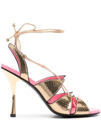 Dsquared2 Evening leren sandalen - Goud