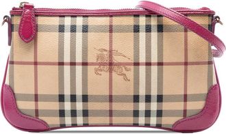 Burberry Pre-owned Burberry Haymarket Check Coated Canvas Peyton Crossbody Ladies DXX3N8P01LEPA0C9