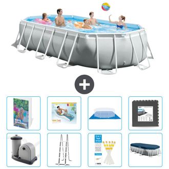 Intex Piscina Prism Frame Oval - 503x274x122 Cm - 9-piezas S533