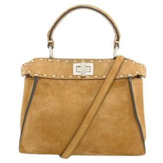 Fendi Pre-owned Vintage Handbag - Dames - Vintage Handtas - Bruin - ONE Size - Su&egrave;de - Vintage