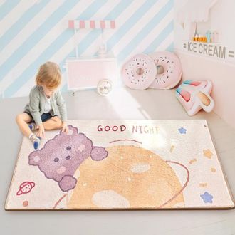 OEM Alfombra Para Dormitorio - Ysinobear - Rectangular - Interior - Polipropileno - Bonito Estampado - Crema