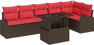 vidaXL Conjunto De Sof&aacute; De Jard&iacute;n 7 Uds. 6-n&uacute;mero De Plazas Vidaxl