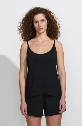 Lands End Tulip Romper Swimsuit in Black at Nordstrom, Size X-Small