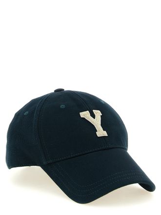 Saint Laurent Embroidered Terry Letter Y Baseball Cap - Navy