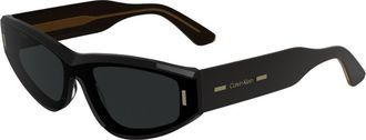 Calvin Klein Grey Irregular Unisex Sunglasses CK24534S 001 54