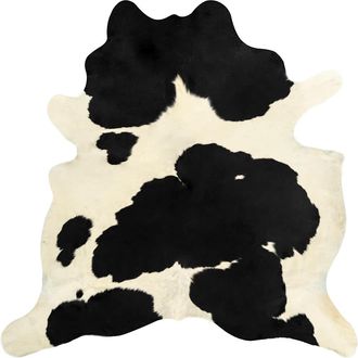 vidaXL Vidaxl - Alfombra De Piel De Vaca Aut&eacute;ntica Negro Y Blanco 180x220 Cm