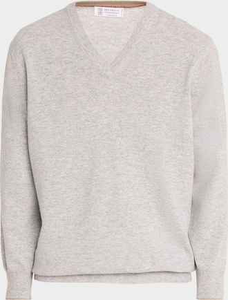 Brunello Cucinelli Men & apos;s Cashmere V-Neck Sweater