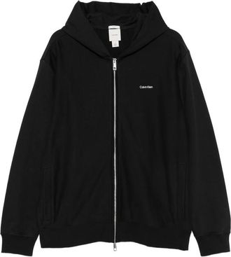 Calvin Klein Embroidered-logo Zip-up Hoodie