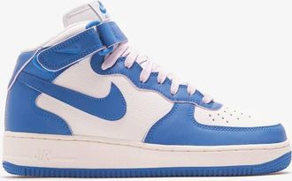 Nike Womens Air Force 1 07 Mid Sneaker In Military Blue Doll