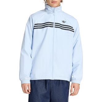 adidas Chest Stripes Track Jacket in Crystal Sky// at Nordstrom, Size Xx-Large R
