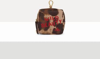 Vivienne Westwood Mini Cube Pouch Printed Pu Leopard-wild-beauty One Size Women