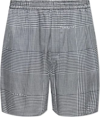 Balmain Houndstooth Shorts - Heren - Korte Broeken - Grijs - S - Katoen - Korte Broeken