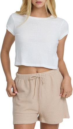Billabong Daily Cotton Jersey Crop T-Shirt in Salt Crystal at Nordstrom, Size X-Small