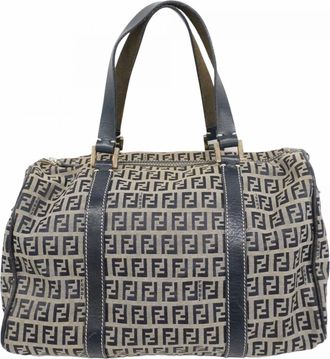 Fendi Navy Nylon Canvas Tote Bag (Pre-Owned)
