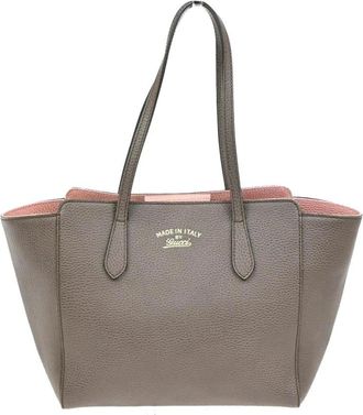 Gucci Pre-owned Tote Bags, female, Pink, Size: ONE SIZE Pre-owned Vintage Leather Tote Bag