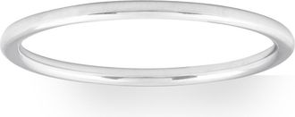 Pompeii3 Thin Wire Round Dome 10k Gold High Polished Wedding Band Stackable Ring