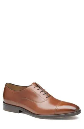 Johnston & Murphy Sullivan Cap Toe Oxford in Tan Italian Calfskin at Nordstrom Rack, Size 9