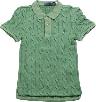 Polo Ralph Lauren cable-knit polo top - Verde