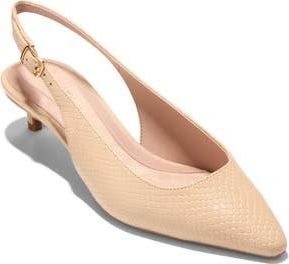 Cole Haan The Go-To Jocelyn Slingback Pump in Soft Buff Snake Print Leather at Nordstrom Rack, Size 5.5
