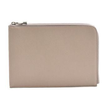 Louis Vuitton Taupe Leather Clutch Bag Pochette (Pre-Owned)
