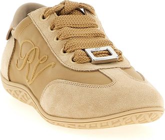Roger Vivier Womens Beige Calfskin High Top Sneakers
