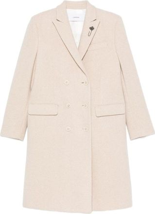 Lardini Double-breasted Notched-lapel Wool Coat