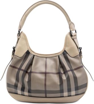 Burberry Pre-owned Burberry Smoke Check Coated Canvas Brooklyn Hobo Ladies 1RRUXCJ20RNNBHBZ
