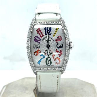 Franck Muller Pre-owned Franck Muller Colors Dream Diamond White Dial Ladies Watch 7502 QZ D