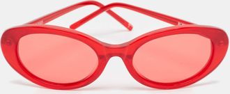 Roberi & Fraud Red Betty Oval Sunglasses