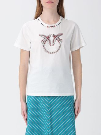 Pinko T-shirt Fidenza in jersey con logo gioiello birds Pinko