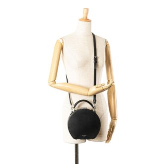 Saint Laurent Pre-owned Womens Round Leather Handbag Messenger - Black - One Size