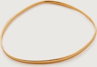 Monica Vinader Gold Nura Reef Slim Bangle