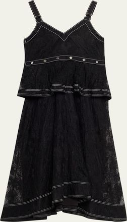 3.1 Phillip Lim Sleeveless Layered Lace Midi Dress