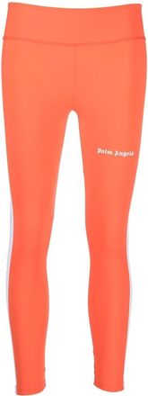 Palm Angels logo-print leggings - women - Polyamide/Spandex/Elastane/Polyester - S - Orange