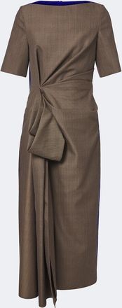 Roksanda Ilincic Caia draped wool midi dress