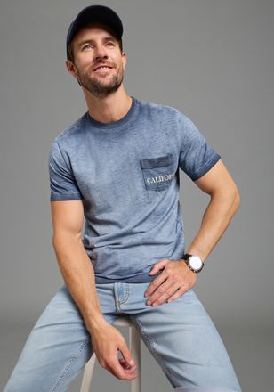 Kangaroos T-Shirt KANGAROOS, Herren, Gr. 4XL, marine, Slub, Obermaterial: 100% Baumwolle, schmal, Rundhals, Shirts T-Shirt, schmale Passform, Halbarm, mit Brust